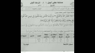 الفائزون في مسابقة خطي أجمل الصف الثالث ج