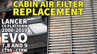 Career Overview Mitsubishi Lancer Cabin Air Filter Replacement - 2000-2010 CS Platform