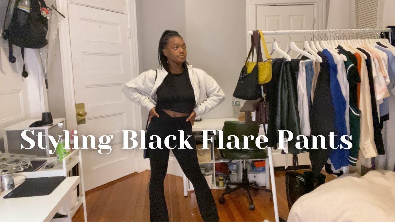 how to style black flared leggings