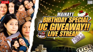 BIRTHDAY 🎂 SPECIAL UC GIVEAWAY TDM ROOMS 🥰 BGMI LIVE WITH @mainayt  || CHILL STREAM 🍀😍MainaYT