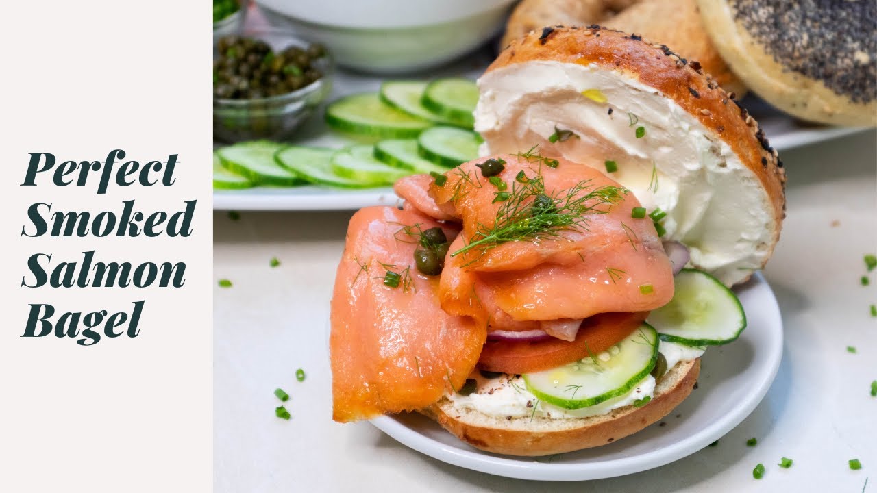 Smoked Salmon Bagel with Lemon & Capers Cream Cheese