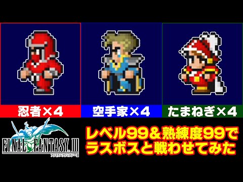 【FF3ラスボス検証】忍者・空手家・たまねぎ剣士でラスボスをそれぞれボコってみた（おまけ）