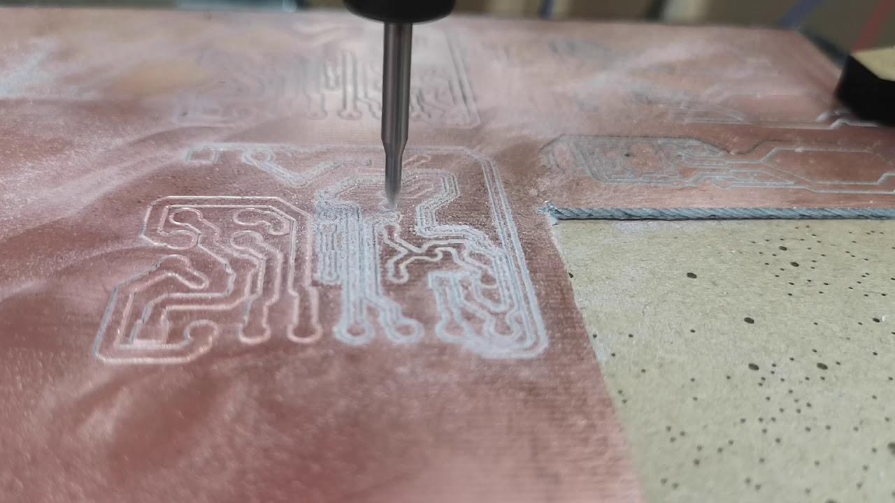 Cnc 3018 modified mill pcb - YouTube