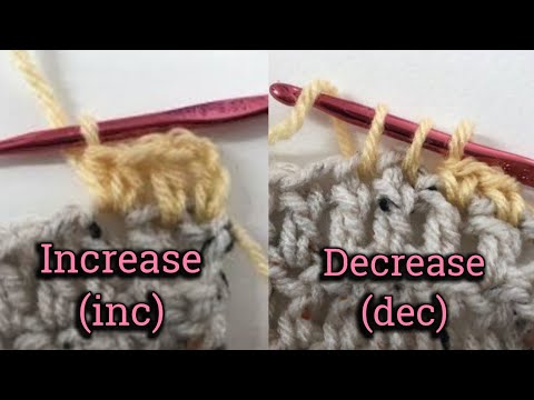 Belajar Merajut | belajar merajut mudah untuk pemula | Increase (inc) decrease (dec)