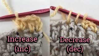 Belajar Merajut | belajar merajut mudah untuk pemula | Increase (inc) decrease (dec)