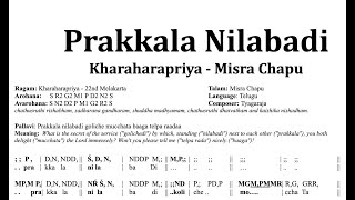 Prakkala Nilabadi - Tyagaraja krithi - Kharaharapriya - Misra Chapu