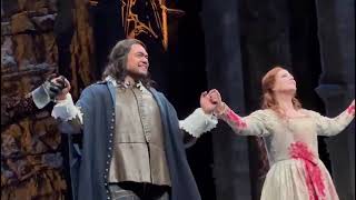 Jessica Pratt &amp; Pene Pati &amp; Lionel Lhote, salutació final, Lucia di Lammermoor (Donizetti)