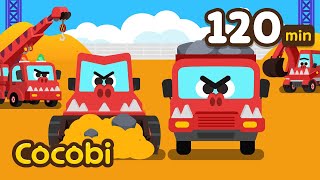 Mix - Lagu Monster & Mobil Untuk Anak🦖🚚 Buldoser T-rex, Truk Monster dan Lainnya! | Cocobi