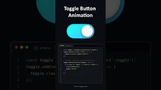 CSS Toggle Button Animation 🔥 | HTML CSS JavaScript #viral #coding #cssanimation