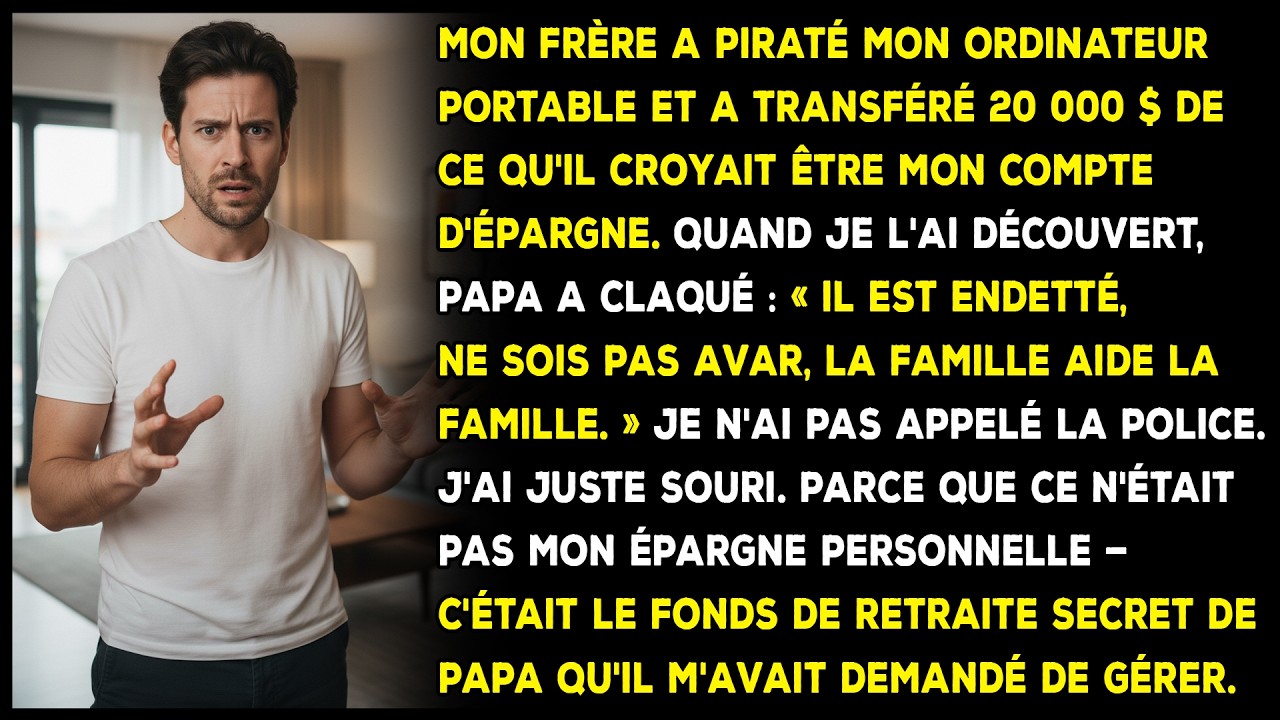 Mon jeune frère a vidé mon compte « Épargne ». Papa a dit : « Ignore ça, tu as plein d'argent. »
