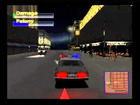 Driver 2 Take A Ride Las Vegas Night Cop Car PS1 Gameplay