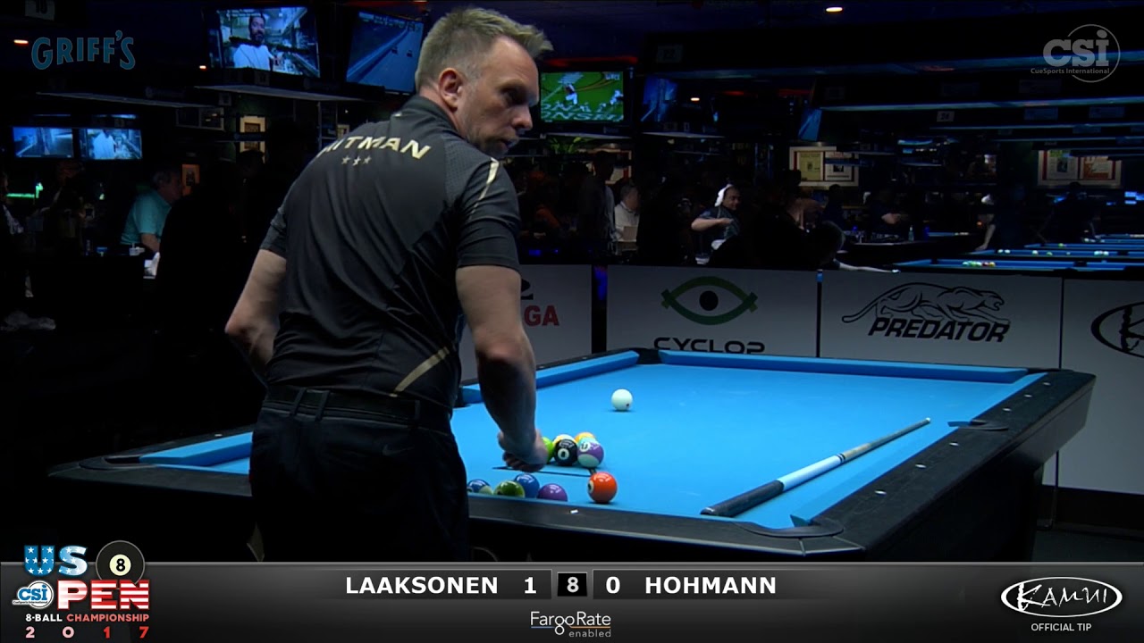 2017 US Open 8Ball Laaksonen vs Hohmann YouTube
