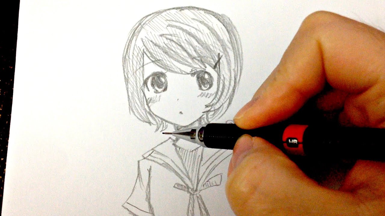 Draw a Short hair Girl | 如何畫動畫人物 短頭髮畫法分享 - YouTube