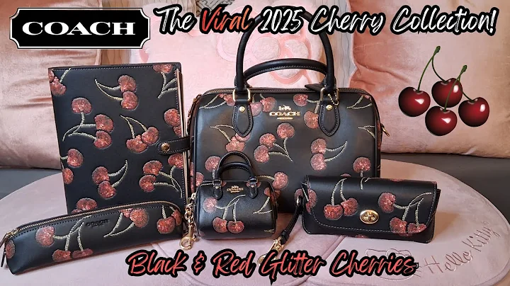 🍒VIRAL🍒 COACH 2025 🍒CHERRY COLLECTION IN BLACK 🍒