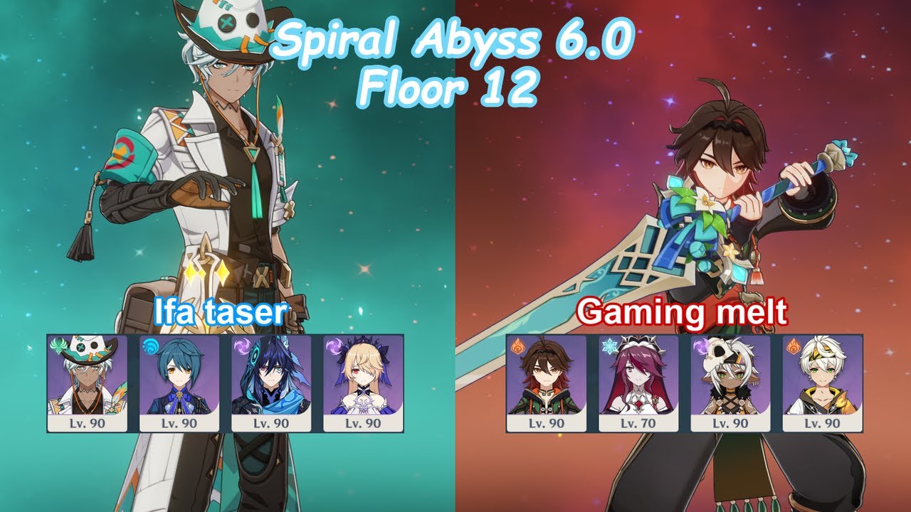4* Units - C0 Ifa taser & C6 Gaming melt | Spiral Abyss 6.0 | Genshin Impact
