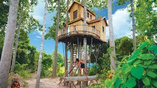 Absolutely Perfect ! Build Greatness King Tree Villa And Make Wild Grapes Wine By Ancient Skills