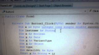 Visual Basic 2008  TIPOS DE DATOS 2CM19 PARTE 3