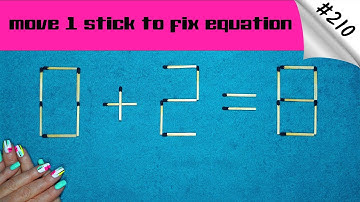 Matchstick puzzle #210 | Match puzzle 0+2=8 with hint and solution.