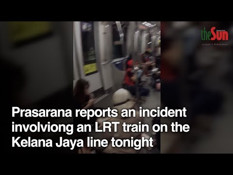News Prasarana Reports An Incident Involviong An Lrt Train On The Kelana Jaya Line Tonight Youtube
