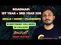 Complete College Roadmap 2025 : 1st Year to 3rd Year Job 🚀 (Skills, Money & Placement) || Must Watch
