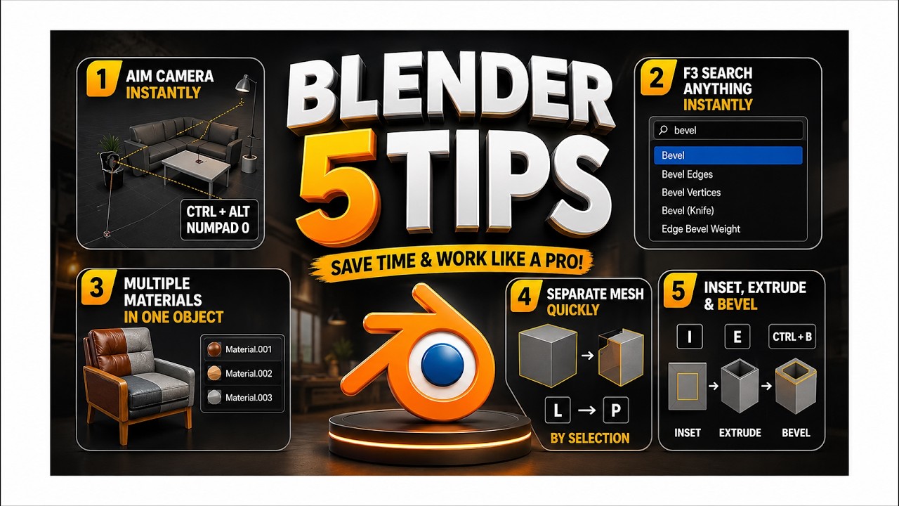 5 Blender Tips That Will Instantly Improve Your Workflow (Beginner → ...