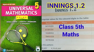 Universal Mathematics Prime | Class 5th  Maths | Innings 1.2 Complete Solution  CBSE