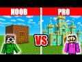 NOOB VS PRO: 10 SECONDS vs 1 MINUTE vs 10 MINUTES Build Challenge in Minecraft