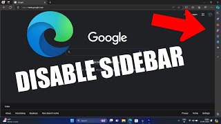 how to disable or remove sidebar on edge browser