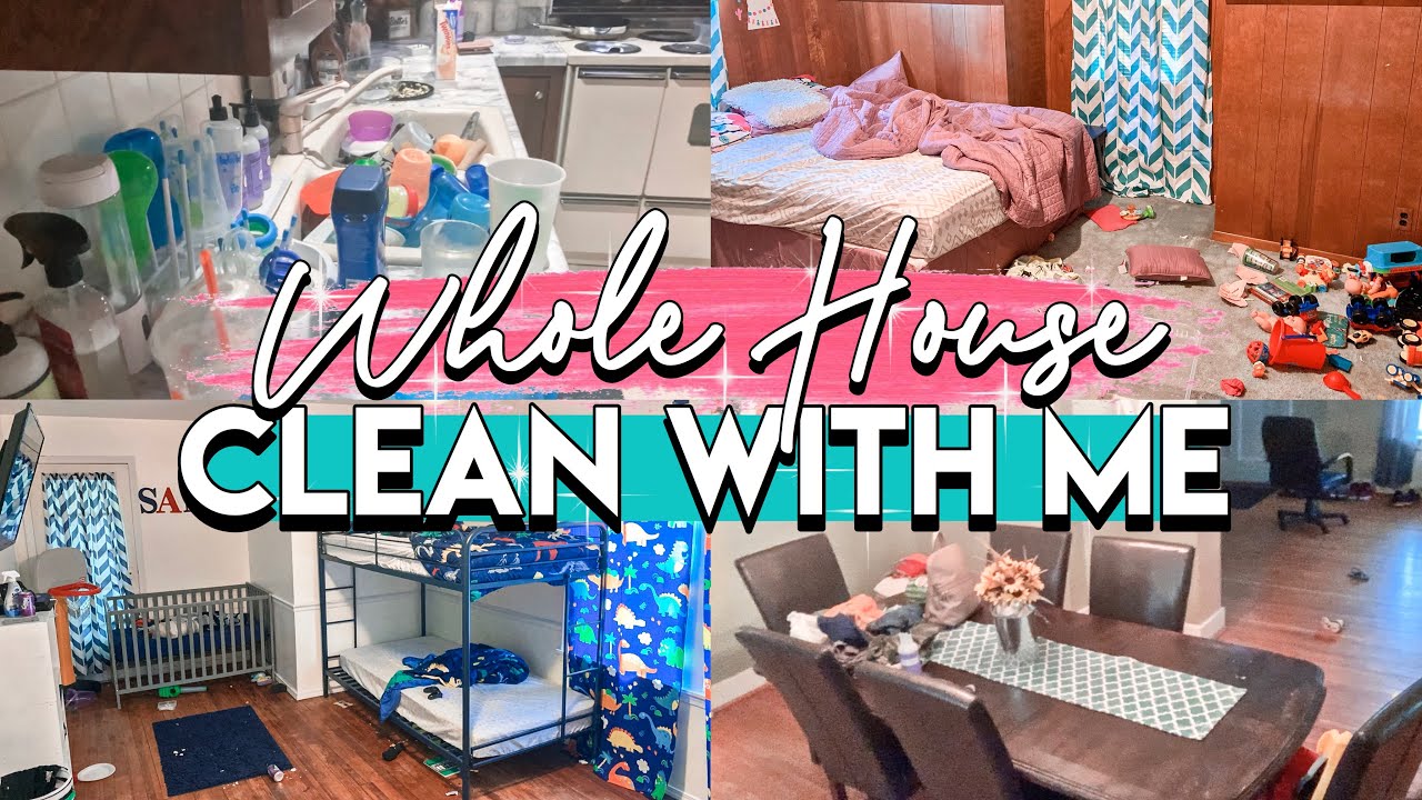 WHOLE HOUSE CLEAN WITH ME 2019 | EXTREME ALL DAY CLEANING MOTIVATION ...
