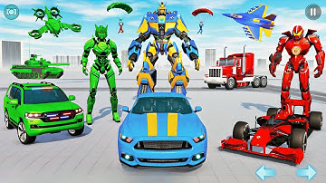 Multi Robot Transformers Car Fighter Jet and Bus And Car Robot Simulator - Android Gameplay