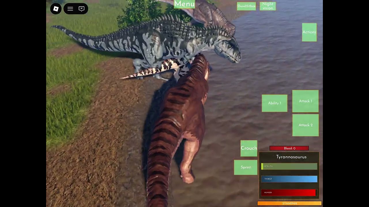 Some T.rex gameplay in fallen ashes