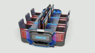 Glowing gaming desk