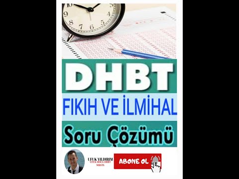 DHBT MBSTS FIKIH VE İLMİHAL 2. SORU ÇÖZÜMÜ