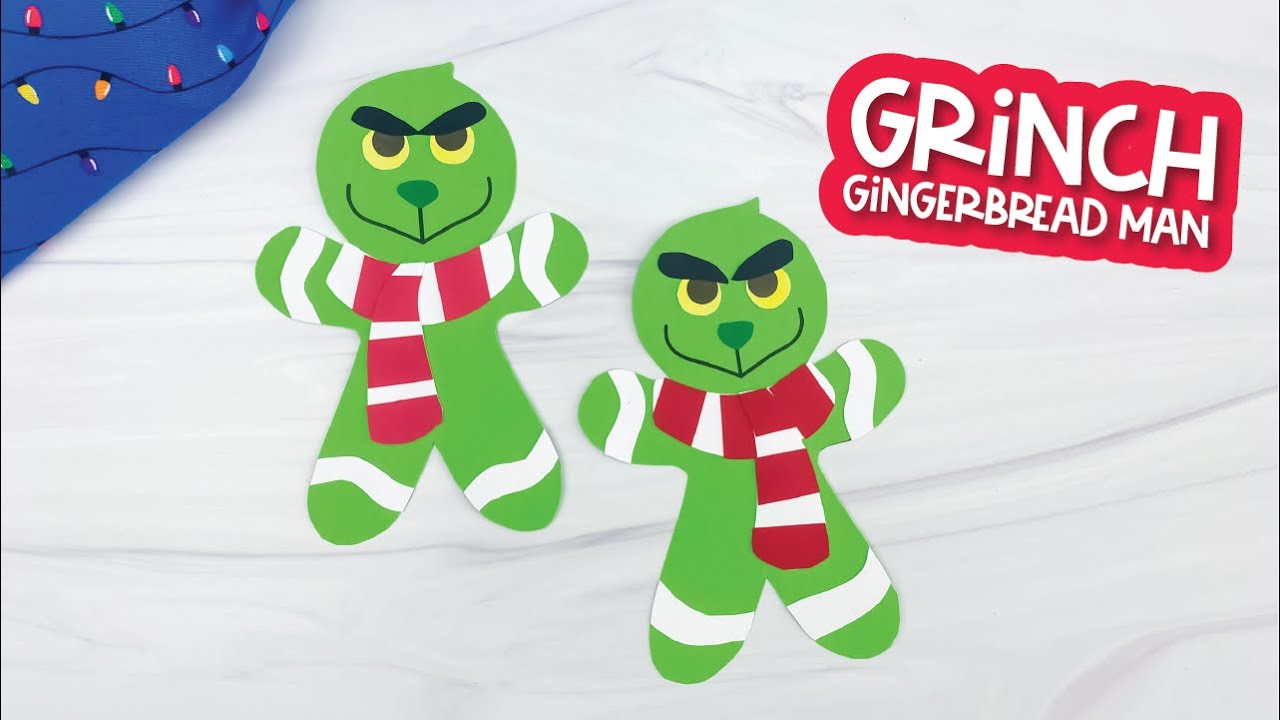 Grinch Gingerbread Man Craft For Kids YouTube