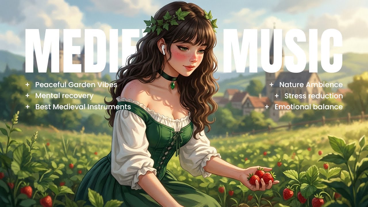 Harvesting Strawberries in Avalon – Gentle Medieval Music for Study & Calm