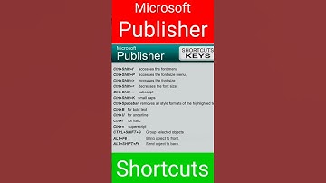 Microsoft Publisher Shortcuts #outlook #microsoft #msoffice #excel #msword #powerpoint  #publisher