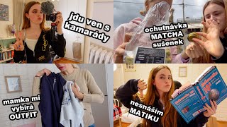 Jdu ven s kamarády, mamka mi vybírá outfit, ochutnávka MATCHA sušenek a nesnáším matiku