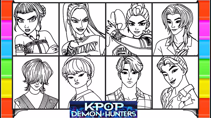 KPop Demon Hunters All Characters /KPop Demon Hunters original New Coloring Pages/ NoCopyrightSounds