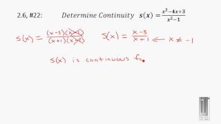 Calculus 1 - Section 2.6 #22