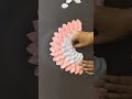 ✨ Elegant Pink &amp; White Paper Fan Wall Hanging 🌸 | Easy DIY Craft for Stylish Home Decor