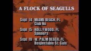 Dave outro with A Flock Of Seagulls tour dates on MTV 120 Minutes with Dave Kendall (1989.08.27)