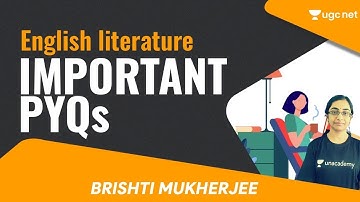 NTA UGC NET 2021 | English Literature by Brishti Mukherjee | Important PYQs
