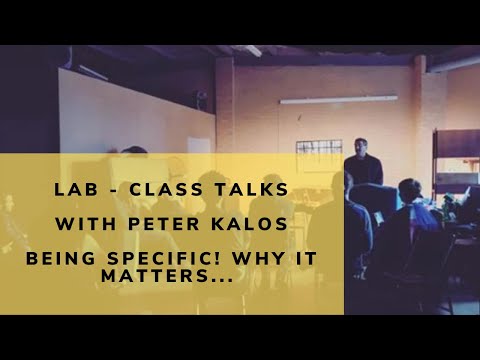 BEING SPECIFIC! One of the most ignored acting tools. | Acting Tips With Peter Kalos