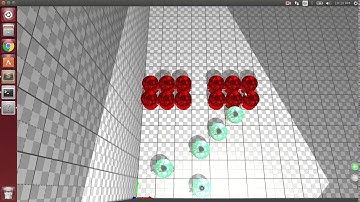 VisibleSim Simulation of a multi-robot system running on Meld