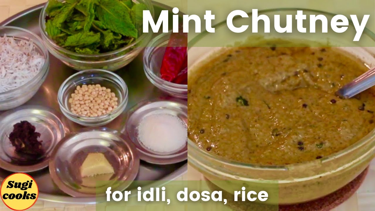Pudina Chutney/Joman Chutney/Pudina Chutney for Dosa/Pudina Chutney for