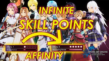 Gain infinite Skill Points and Affinity - within seconds - Guide Sword Art Online: Last Recollection