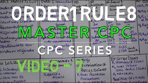 ORDER 1 RULE 8 CPC (Civil Procedure Code 1908) lecture with Chart Formation