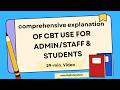 CBT MANAGEMENT FOR ADMIN/STAFF and STUDENTS GUIDE
