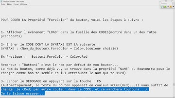 Visual_Basic 39 Comment CODER la Propriété ForeColor du Bouton VB.NET