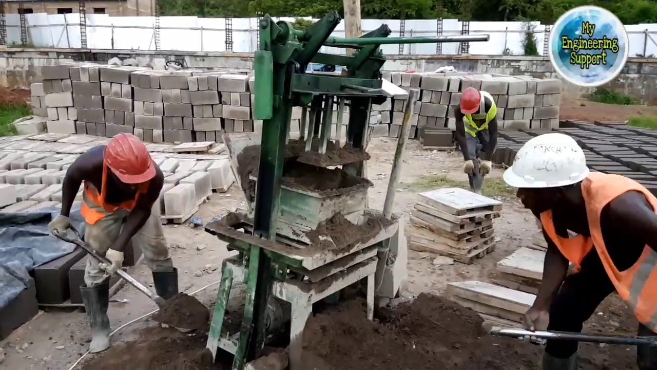 Cement Bricks Manufacturing MAKING OF BRICKS YouTube